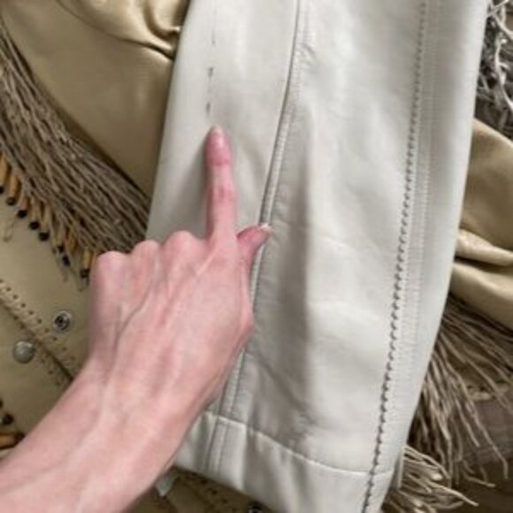 Real 100% Leather Tribe fringe pants festival motorcycle Native American chaps - Picture 8 of 16